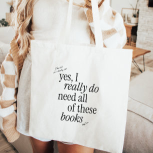 Minimalistische Typografie Lustiger Bücherliebhabe Tragetasche
