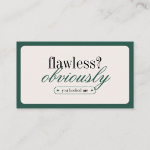 Minimalistische Typografie Makeup Stylist Business Visitenkarte