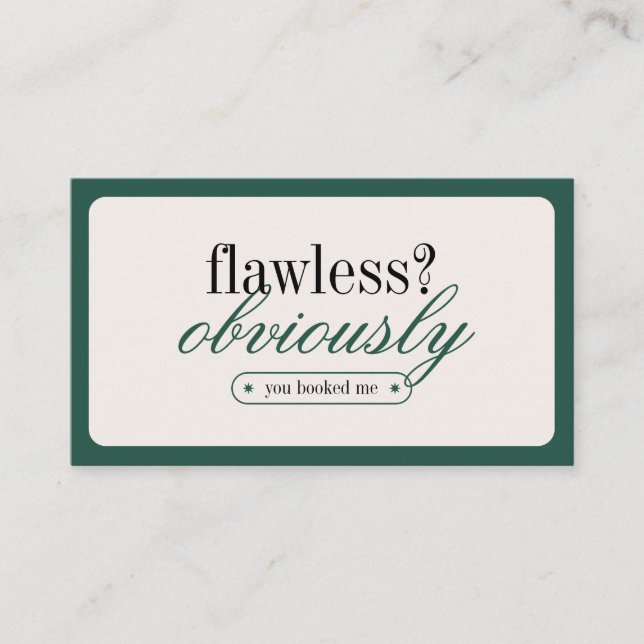 Minimalistische Typografie Makeup Stylist Business Visitenkarte (Vorderseite)