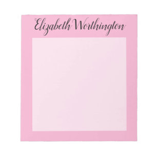 Minimalistische Typografie-Monogramm-Name Notizblock