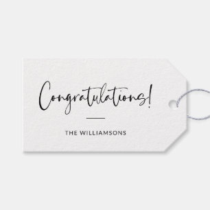 Minimalistische Typografie Personalisiert Herzlich Geschenkanhänger