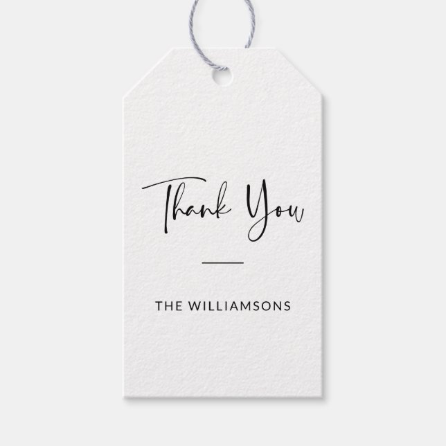 Minimalistische Typografie Personalisiert Vielen D Geschenkanhänger (Vorderseite)