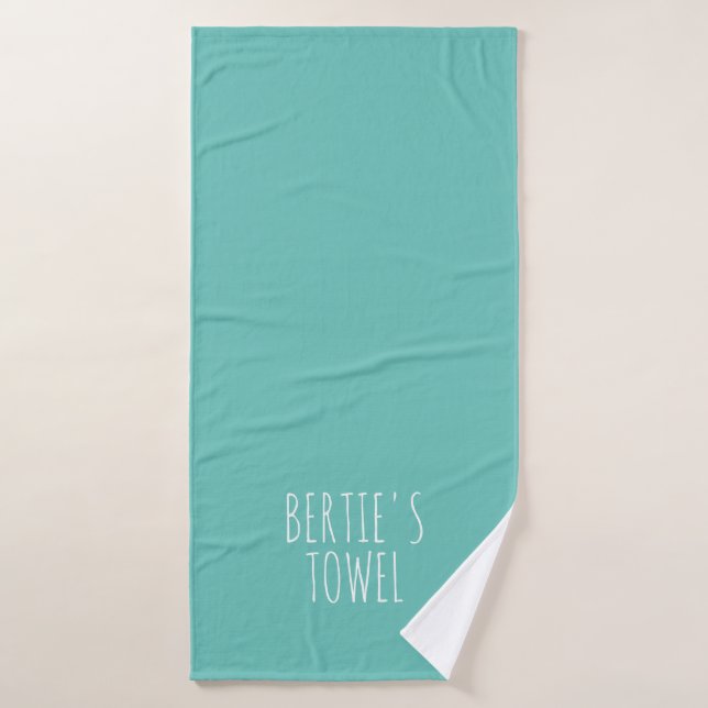 Minimalistische Typografie Personalisiertes Handtu Badehandtuch (Badehandtuch)