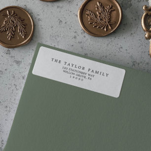 Minimalistische Typografie-Rücksendeadresse