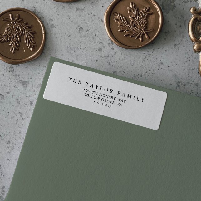 Minimalistische Typografie-Rücksendeadresse (Von Creator hochgeladen)