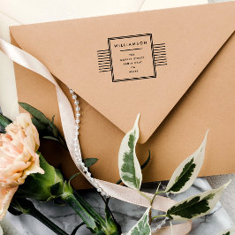 Minimalistische Typografie | Rücksendeadresse von  Gummistempel