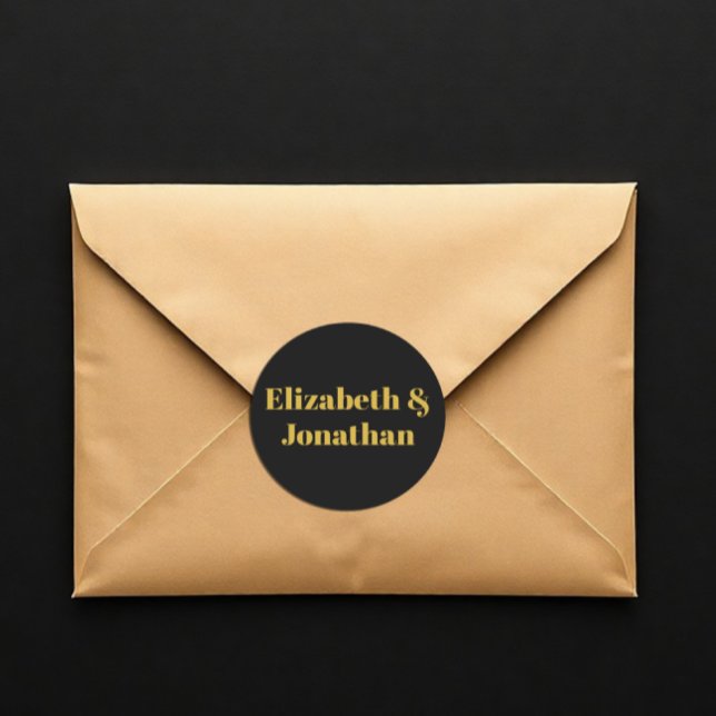 Minimalistische Typografie Runder Aufkleber (Von Creator hochgeladen)