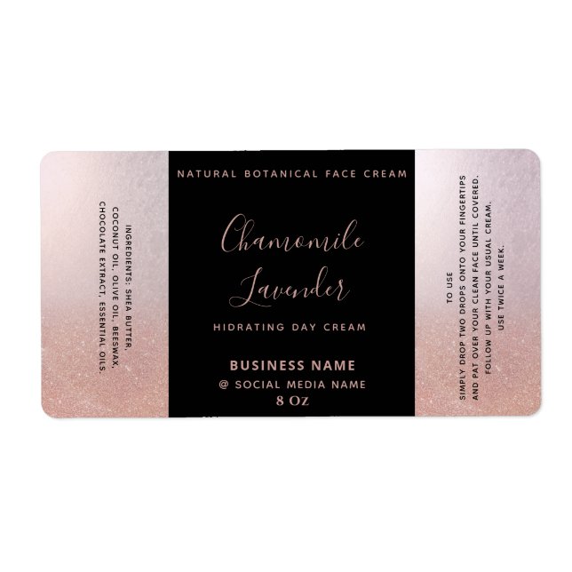 Minimalistische Typografie Schwarze Rose (Vorne)