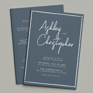 Minimalistische Typografie-Skript für All-in-One-H Einladung