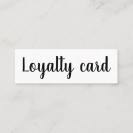 Minimalistische Typografie Trendy Loyalität Visite Mini Visitenkarte