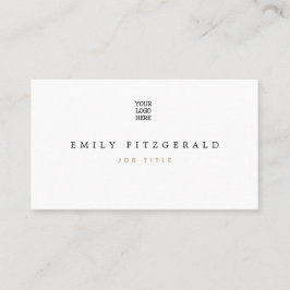 Minimalistische Typografie und Schwarz/Ihr Logo Visitenkarte