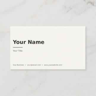 Minimalistische Typografie Visitenkarte