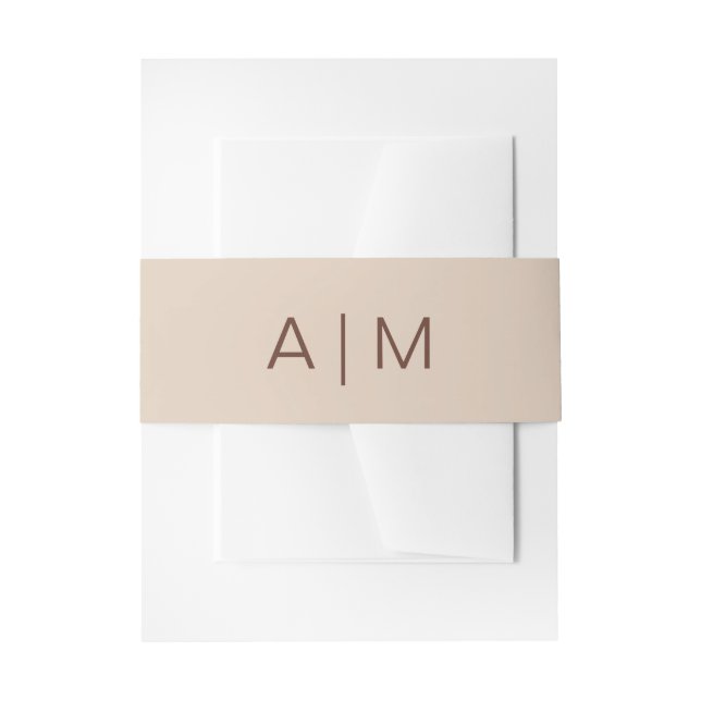Minimalistische Typografie Wedding Boho Terracotta Einladungsbanderole (Vorderseite Beispiel)