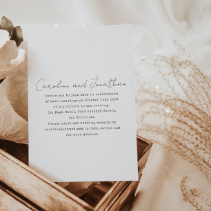 Minimalistische UAWG für Schriftzeichen Einladung