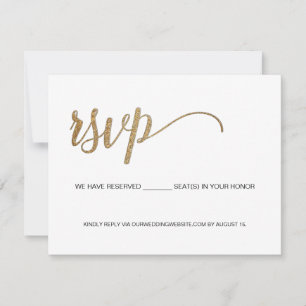 Minimalistische UAWG Gold-Fillable-Reservierungssi RSVP Karte