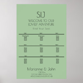 Minimalistische Übersicht über die Sitzplätze für  Poster