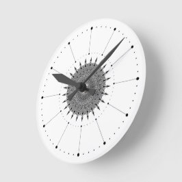 Minimalistische Uhr an der Wand ohne Nummern