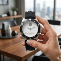 Minimalistische Uhr mit individuellem Namen Modern