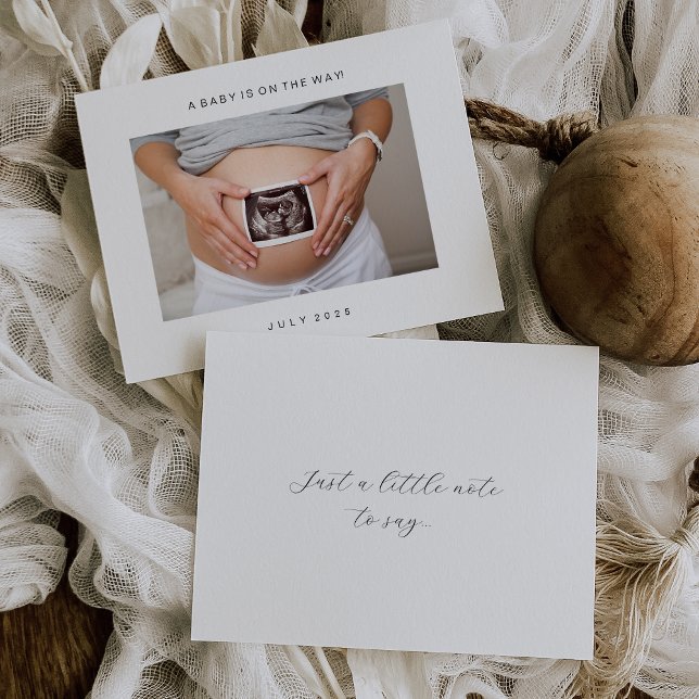 Minimalistische Ultrasound Foto Baby Announccard Dankeskarte (Von Creator hochgeladen)