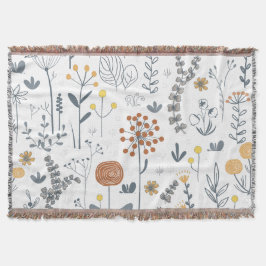 Minimalistische Umrisszeichnung Floral Modern Decke