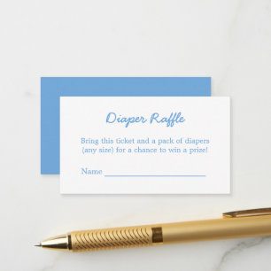 Minimalistische Umschließkarte für Baby Blue Diape Begleitkarte