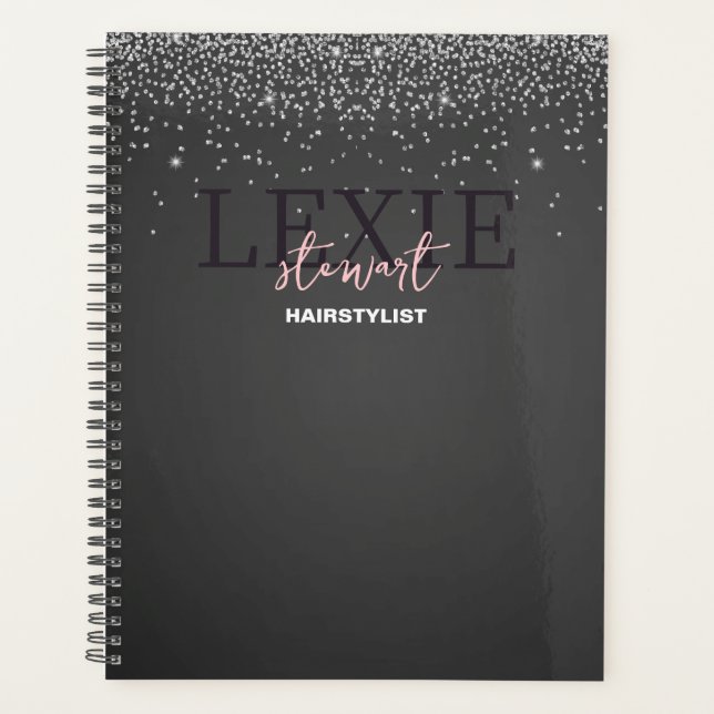 Minimalistische und elegante Haarstylistin Planer (Vorderseite)
