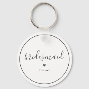 Minimalistische und elegante Skriptübersetzung Schlüsselanhänger