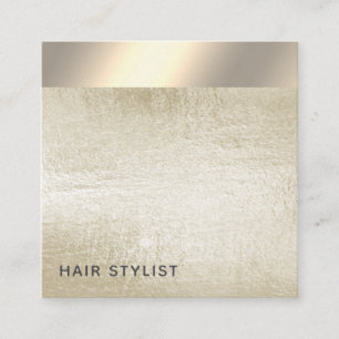 Minimalistische und luxuriöse Goldfolie Quadratische Visitenkarte