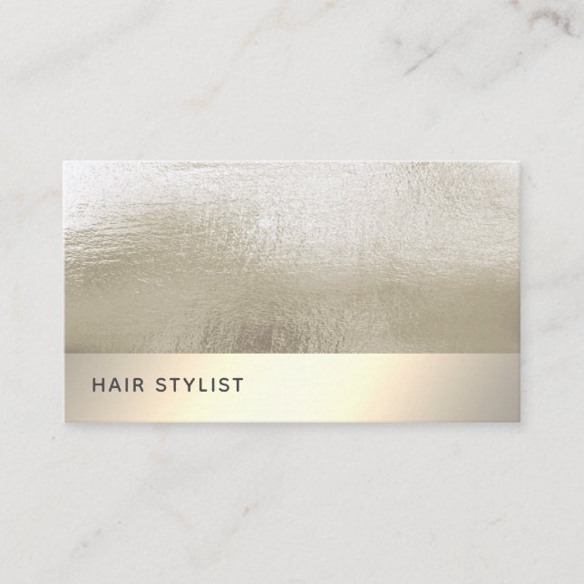 Minimalistische und luxuriöse Goldfolie Visitenkarte (Vorderseite)