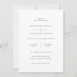 Minimalistische und moderne Einladung zur Hochzeit