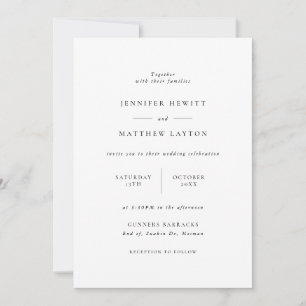 Minimalistische und moderne Einladung zur Hochzeit