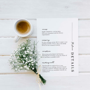 Minimalistische und moderne Einzel-Einzel-Eintritt Einladung