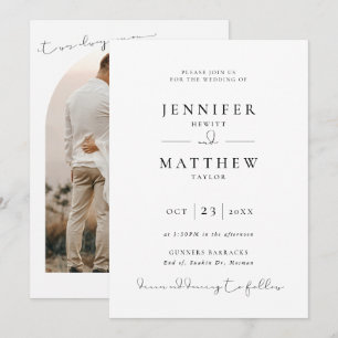 Minimalistische und moderne Hochzeitseinladung zum Einladung