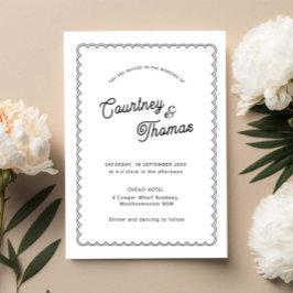 Minimalistische und schlichte geschmolzene Grenze Einladung