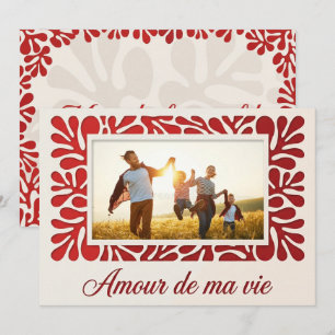 Minimalistische Valentinstag-Postkarte Feiertagskarte