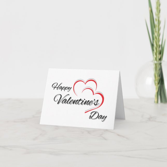 Minimalistische Valentintagskarte Feiertagskarte (Vorderseite)