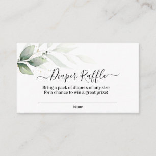 Minimalistische Vegetation Windeln Raffle Begleitkarte