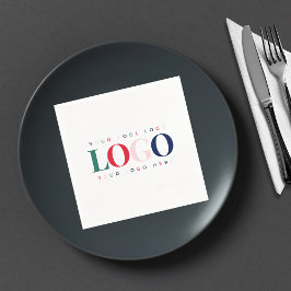 Minimalistische Veranstaltung für farbige Firmenlo Serviette