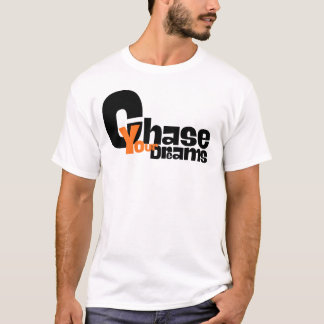 Minimalistische „Verfolge deine Träume“ Typografie T-Shirt