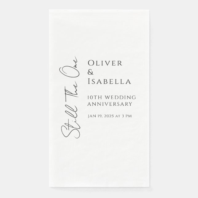Minimalistische Verlängerung des Versprechens 10.  Serviette (Vorderseite)