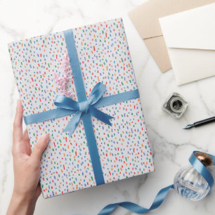 Minimalistische verstreute mehrfarbige Striche Geschenkpapier