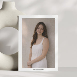 Minimalistische vertikale Foto-Abschlussklasse 202 Ankündigung