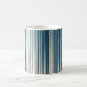 Minimalistische vertikale Streifen - Bl-Farbtöne Kaffeetasse
