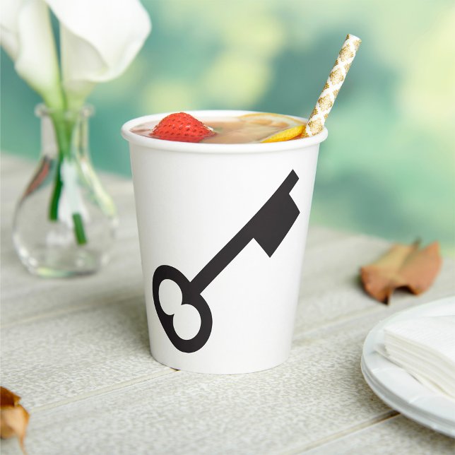 Minimalistische Vintage Silhouette Pappbecher (Von Creator hochgeladen)