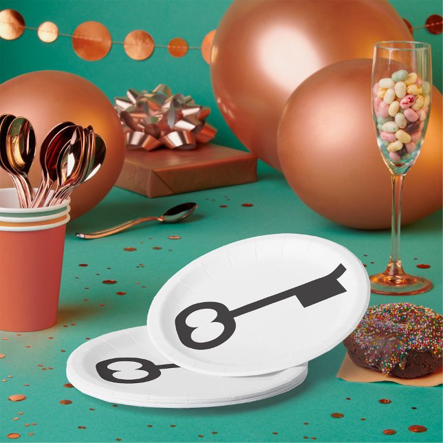 Minimalistische Vintage Silhouette Pappteller (Von Creator hochgeladen)