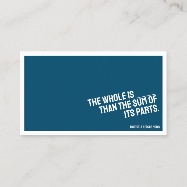 MINIMALISTISCHE Visitenkarte (Rückseite)