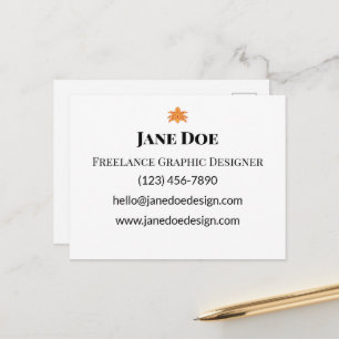 Minimalistische Visitenkarte   Elegante Designer-M Postkarte