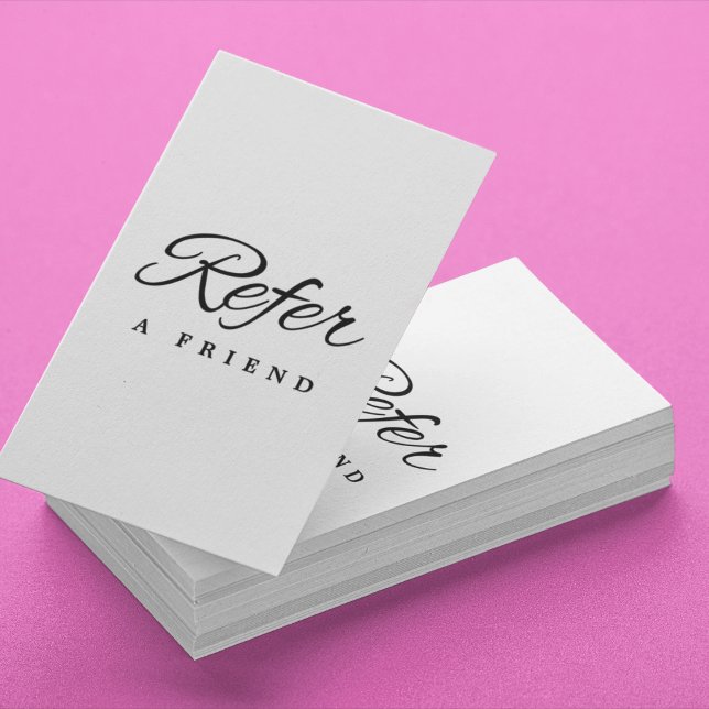 Minimalistische Visitenkarte Empfehlungskarte (Minimalist Business Referral Card)