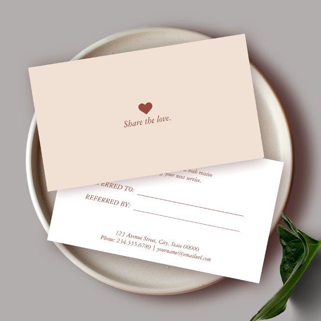 Minimalistische Visitenkarte Empfehlungskarte (Von Creator hochgeladen)