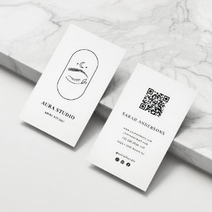 Minimalistische Visitenkarte für Brow-Künstler mit